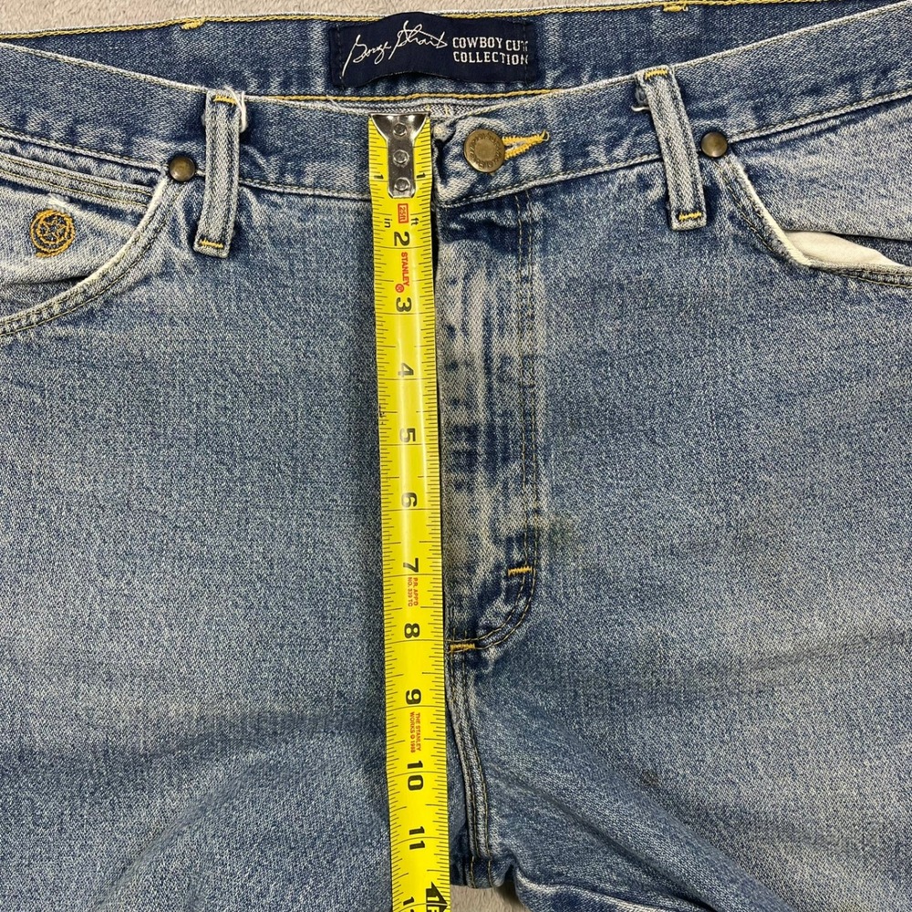 Wrangler George Strait Jeans Mens 35(34)x30(26) Blue Cowboy Cut Denim 936GSHD - Picture 6 of 9